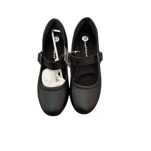 Comfort Shoes UK Mary Jane Pumps Womens US 6 Black Low Heel Buckle Strap